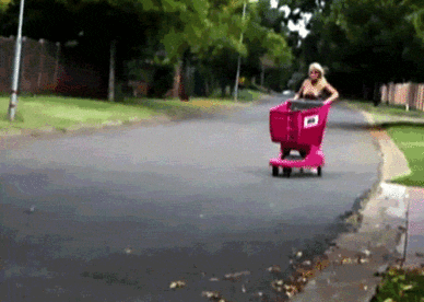 Funny Fail Gif Shopping Cart Animated Gif Images GIFs Center